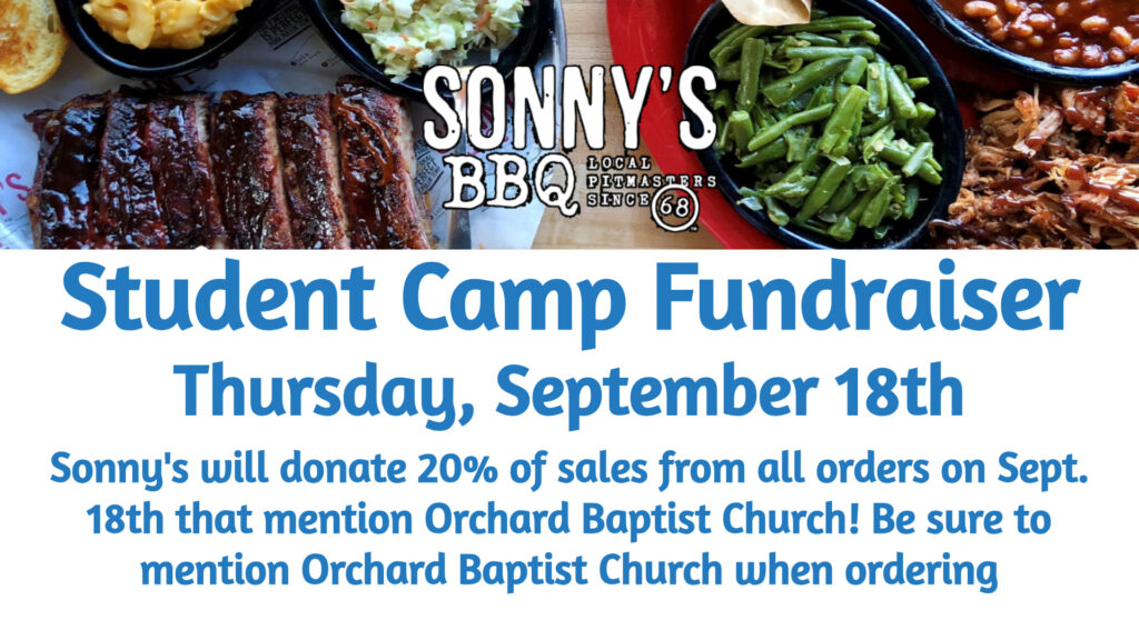 Sonny's BBQ Student Fundraiser