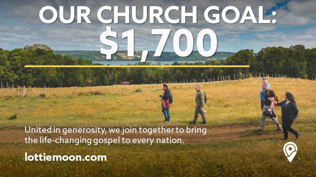 Our Lottie Moon Goal Is $1,700